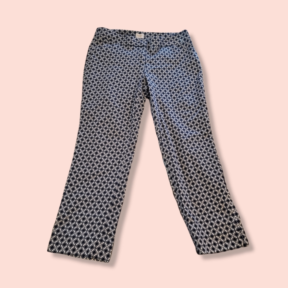 Laundry by Shelli Segal Print Cropped Pants Size 10